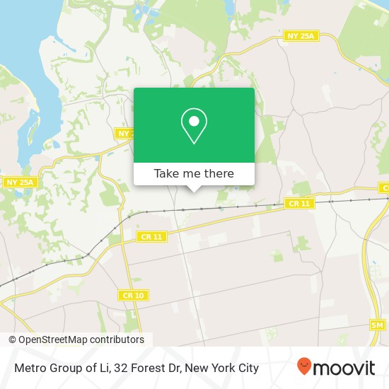Mapa de Metro Group of Li, 32 Forest Dr