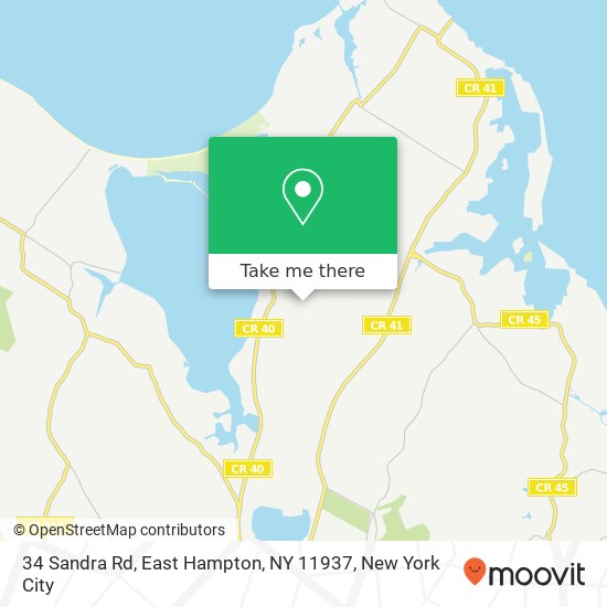 34 Sandra Rd, East Hampton, NY 11937 map