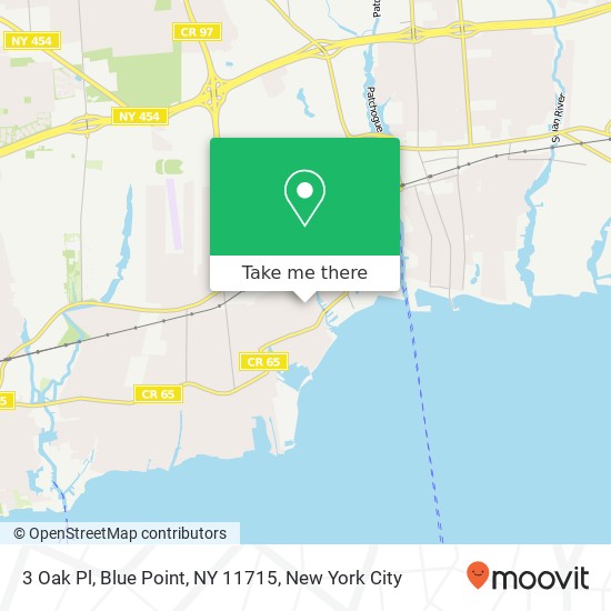 3 Oak Pl, Blue Point, NY 11715 map