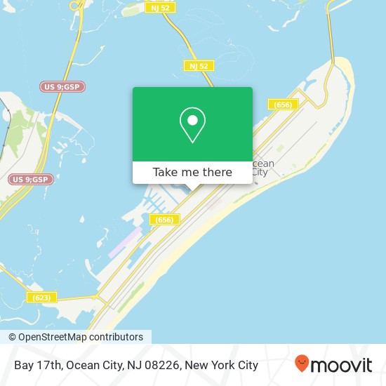 Mapa de Bay 17th, Ocean City, NJ 08226