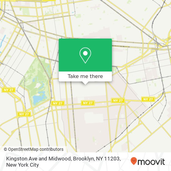 Kingston Ave and Midwood, Brooklyn, NY 11203 map