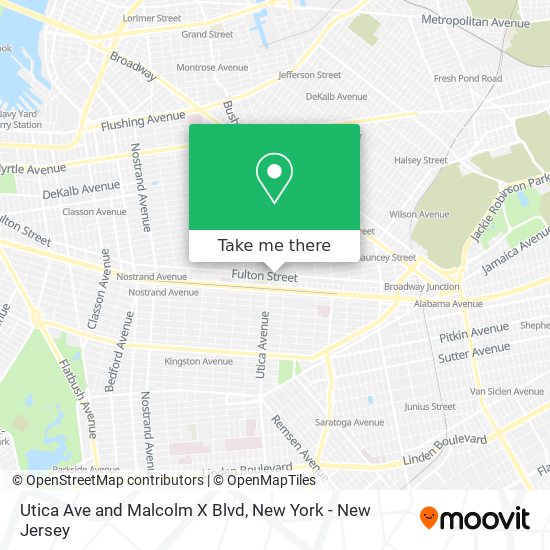 Mapa de Utica Ave and Malcolm X Blvd