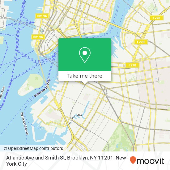 Mapa de Atlantic Ave and Smith St, Brooklyn, NY 11201