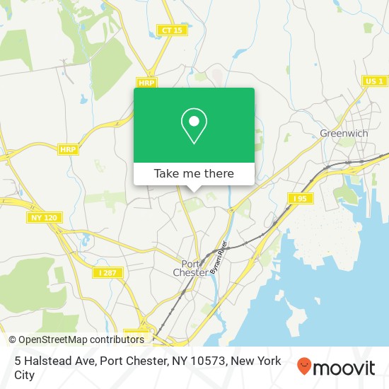 Mapa de 5 Halstead Ave, Port Chester, NY 10573