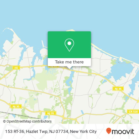 Mapa de 153 RT-36, Hazlet Twp, NJ 07734