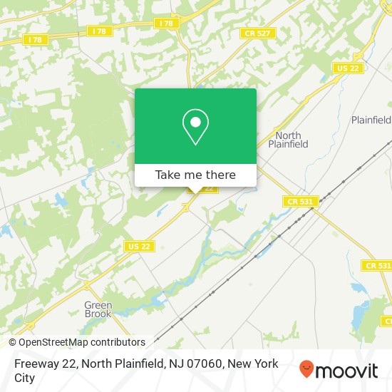 Mapa de Freeway 22, North Plainfield, NJ 07060