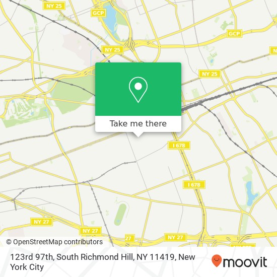 Mapa de 123rd 97th, South Richmond Hill, NY 11419