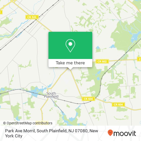 Mapa de Park Ave Morril, South Plainfield, NJ 07080