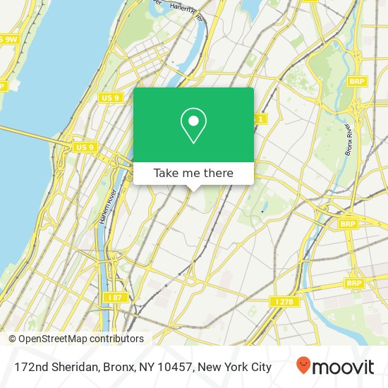 Mapa de 172nd Sheridan, Bronx, NY 10457