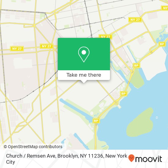 Mapa de Church / Remsen Ave, Brooklyn, NY 11236