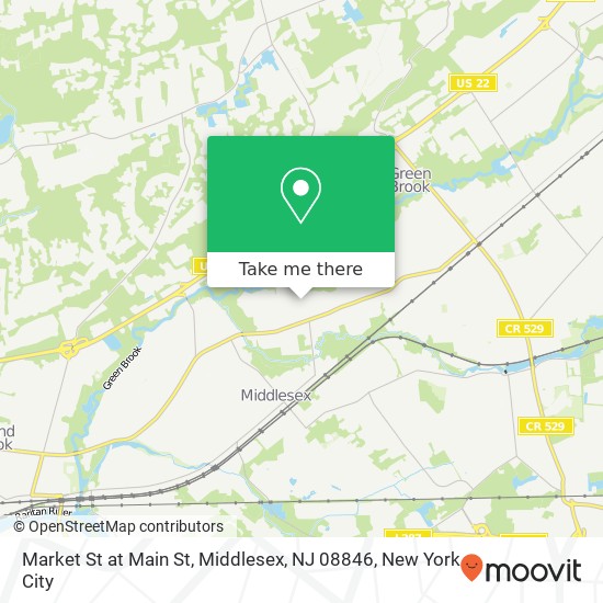Mapa de Market St at Main St, Middlesex, NJ 08846