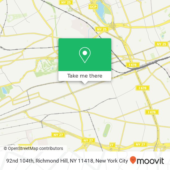 Mapa de 92nd 104th, Richmond Hill, NY 11418