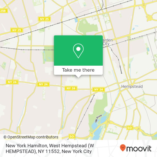 Mapa de New York Hamilton, West Hempstead (W HEMPSTEAD), NY 11552