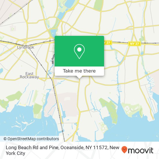 Mapa de Long Beach Rd and Pine, Oceanside, NY 11572