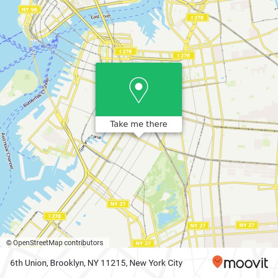 Mapa de 6th Union, Brooklyn, NY 11215