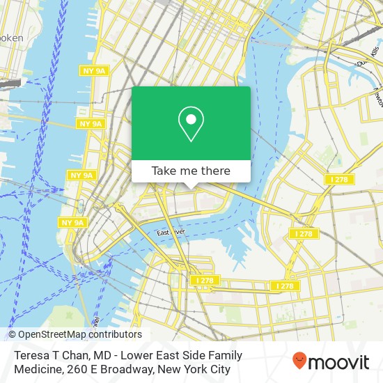 Teresa T Chan, MD - Lower East Side Family Medicine, 260 E Broadway map