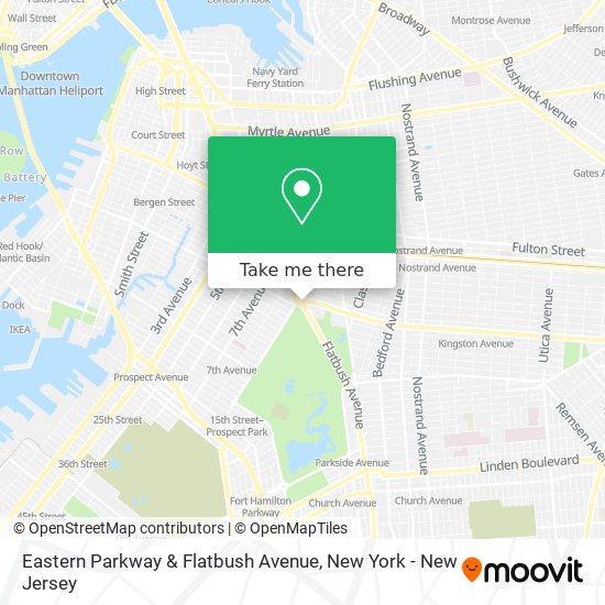 Eastern Parkway & Flatbush Avenue map