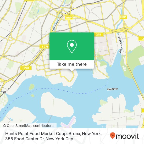 Hunts Point Food Market Coop, Bronx, New York, 355 Food Center Dr map