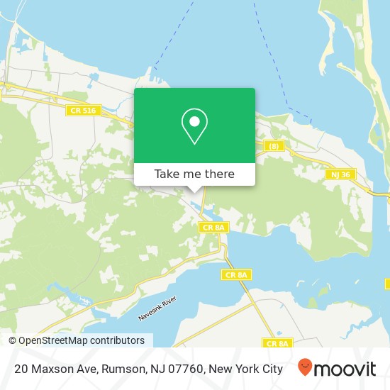 Mapa de 20 Maxson Ave, Rumson, NJ 07760
