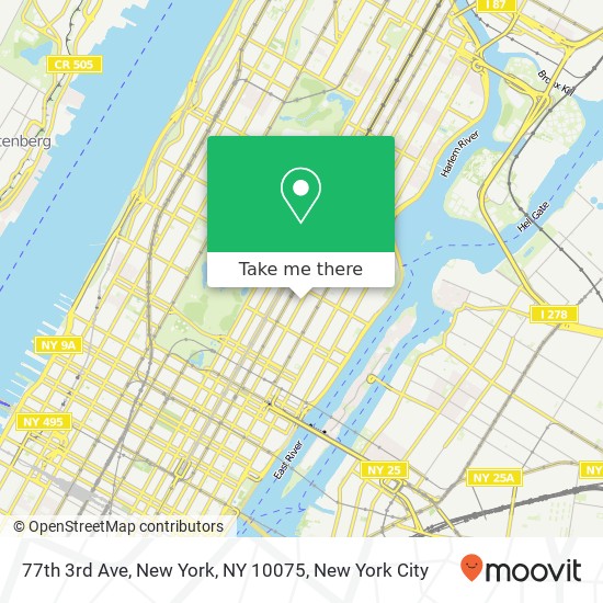 77th 3rd Ave, New York, NY 10075 map