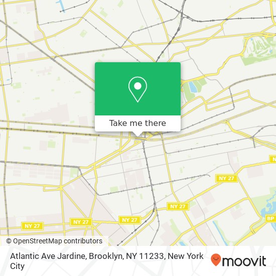 Mapa de Atlantic Ave Jardine, Brooklyn, NY 11233