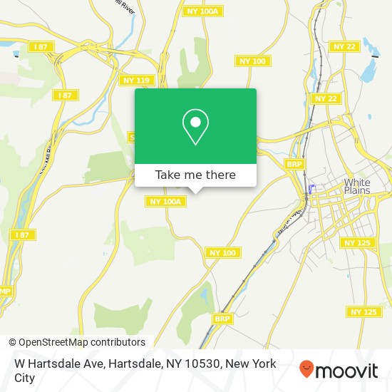 Mapa de W Hartsdale Ave, Hartsdale, NY 10530