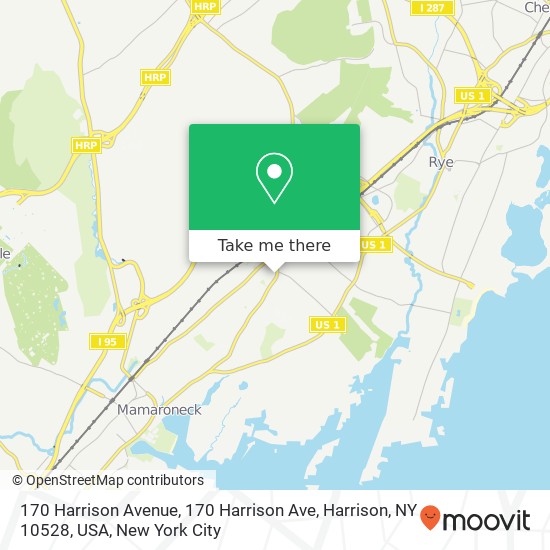 170 Harrison Avenue, 170 Harrison Ave, Harrison, NY 10528, USA map