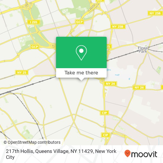 Mapa de 217th Hollis, Queens Village, NY 11429