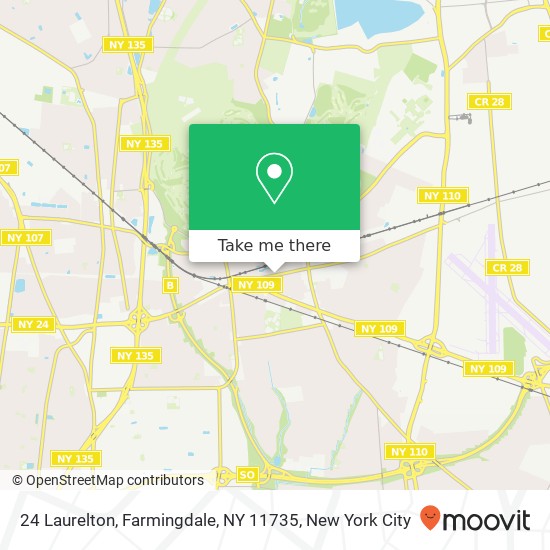 Mapa de 24 Laurelton, Farmingdale, NY 11735