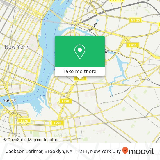 Mapa de Jackson Lorimer, Brooklyn, NY 11211