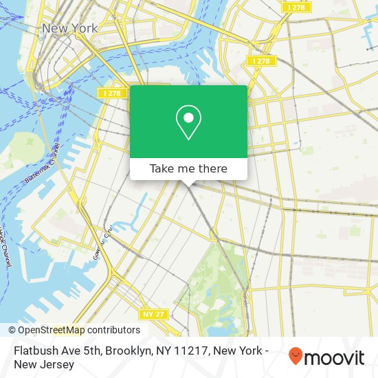 Flatbush Ave 5th, Brooklyn, NY 11217 map