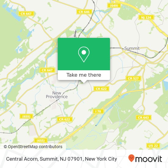 Central Acorn, Summit, NJ 07901 map