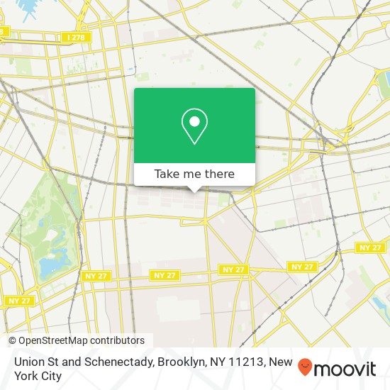 Mapa de Union St and Schenectady, Brooklyn, NY 11213
