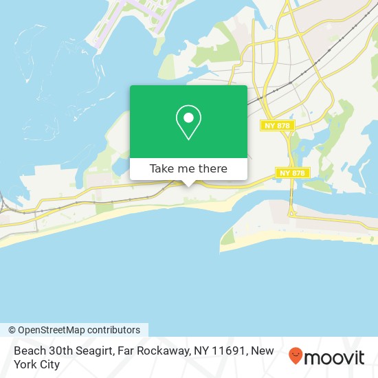 Mapa de Beach 30th Seagirt, Far Rockaway, NY 11691