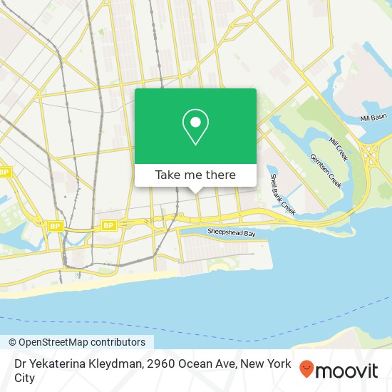Dr Yekaterina Kleydman, 2960 Ocean Ave map