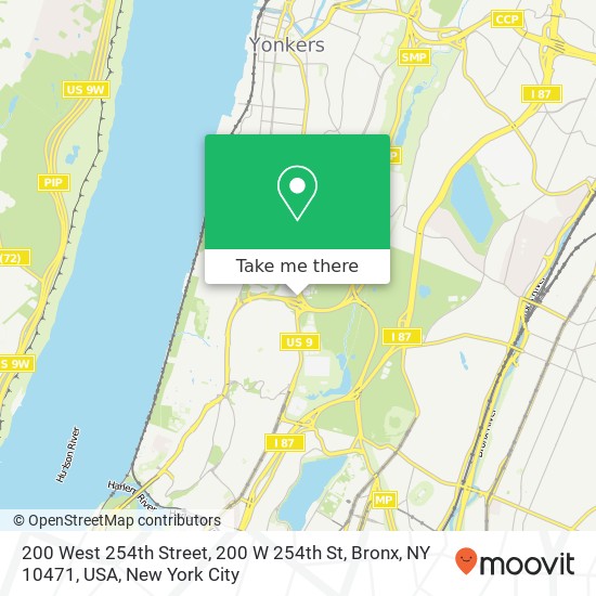 Mapa de 200 West 254th Street, 200 W 254th St, Bronx, NY 10471, USA