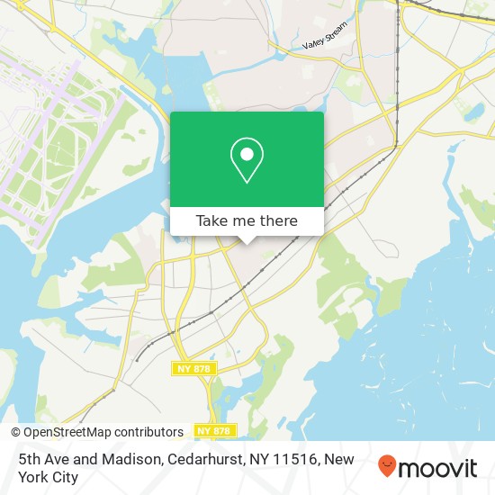 Mapa de 5th Ave and Madison, Cedarhurst, NY 11516