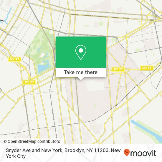 Snyder Ave and New York, Brooklyn, NY 11203 map