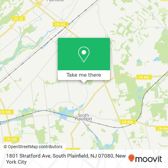 Mapa de 1801 Stratford Ave, South Plainfield, NJ 07080