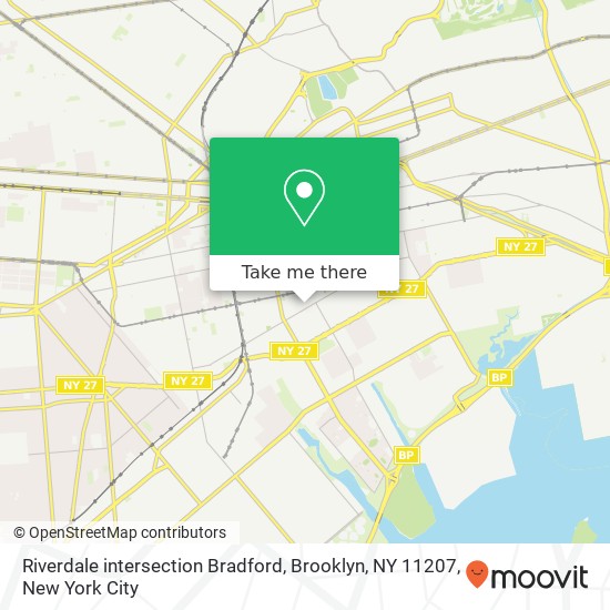 Riverdale intersection Bradford, Brooklyn, NY 11207 map