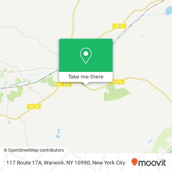 Mapa de 117 Route 17A, Warwick, NY 10990