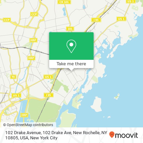 102 Drake Avenue, 102 Drake Ave, New Rochelle, NY 10805, USA map