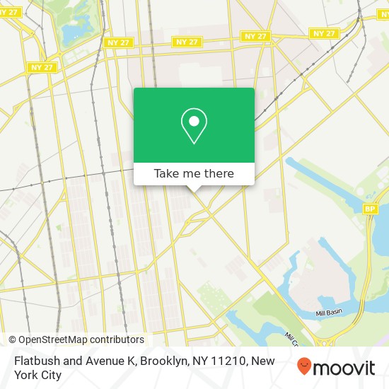 Flatbush and Avenue K, Brooklyn, NY 11210 map
