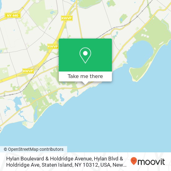 Mapa de Hylan Boulevard & Holdridge Avenue, Hylan Blvd & Holdridge Ave, Staten Island, NY 10312, USA
