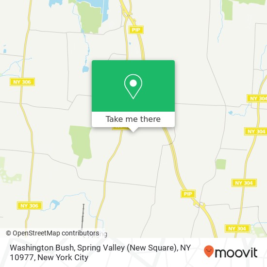 Mapa de Washington Bush, Spring Valley (New Square), NY 10977