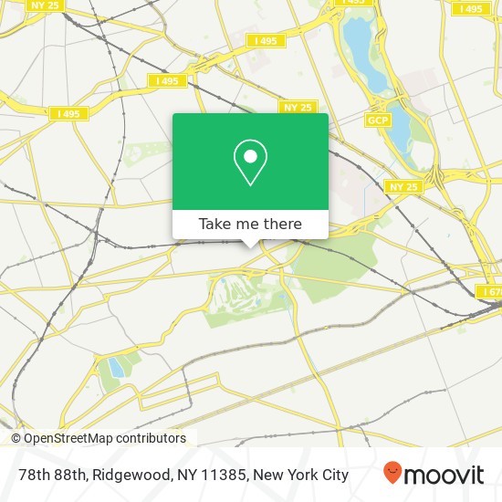 Mapa de 78th 88th, Ridgewood, NY 11385