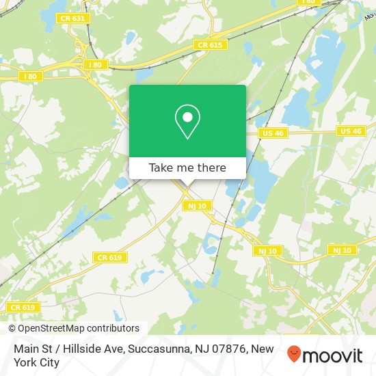 Main St / Hillside Ave, Succasunna, NJ 07876 map