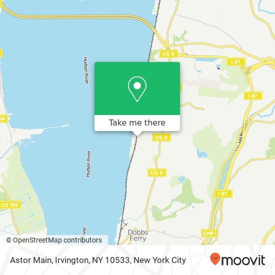 Mapa de Astor Main, Irvington, NY 10533