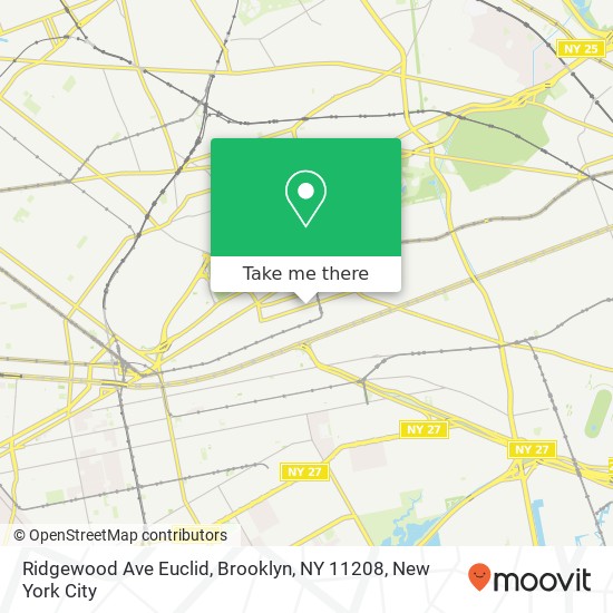 Ridgewood Ave Euclid, Brooklyn, NY 11208 map