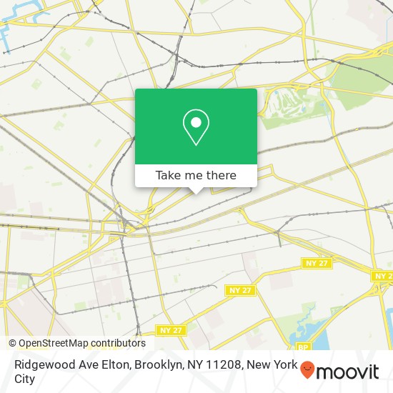 Mapa de Ridgewood Ave Elton, Brooklyn, NY 11208